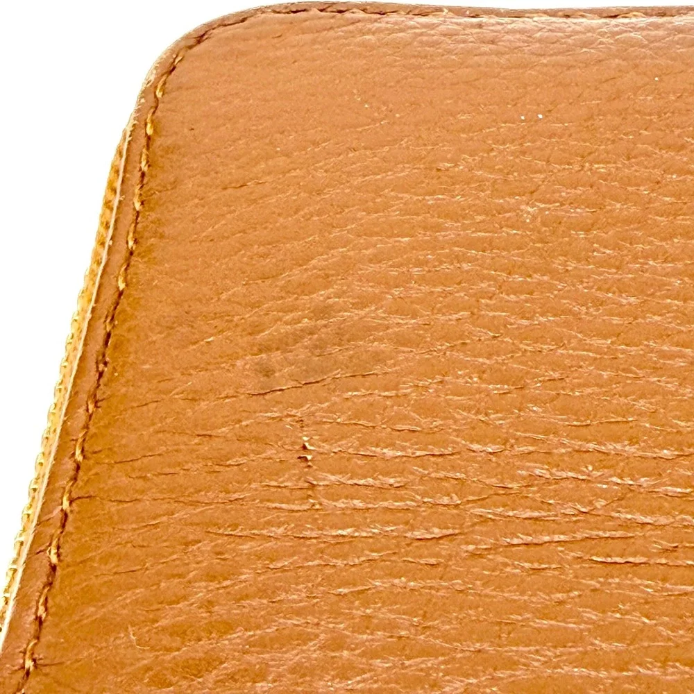 Michael Kors Womens Continental Zip Wallet Brown‎ Pebbled Leather